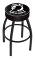 25"" L8B1 - 4"" POW/MIA Cushion Seat with Black Wrinkle Base Swivel Bar Stool