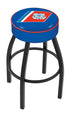 30"" L8B1 - 4"" U.S. Coast Guard Cushion Seat with Black Wrinkle Base Swivel Bar Stool