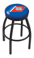 25"" L8B2B - Black Wrinkle U.S. Coast Guard Swivel Bar Stool with Accent Ring