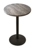 30"" OD214 Black Table with 30"" Diameter Indoor/Outdoor Greystone Top