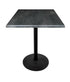 30"" OD214 Black Table with 30"" x 30"" Square Indoor/Outdoor Black Steel Top