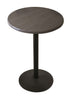 30"" OD214 Black Table with 36"" Diameter Indoor/Outdoor Charcoal Top