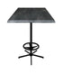 42"" OD216 Black Table with 30"" x 30"" Square Indoor/Outdoor Black Steel Top