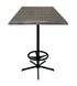 Holland Bar Stool 42"" OD216 Black Table with 30"" x 30"" Square Indoor/Outdoor Charcoal Top