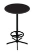 42"" OD216 Black Table with 36"" Diameter Indoor/Outdoor Black Top