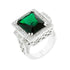 Emerald Green Classic Cocktail Ring Size 9