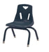 Offex 8""H School Kids Stack Chair with Powder Coated Legs Navy