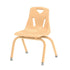 Offex 10""H School Kids Stack Chair with Powder Coated Legs Camel