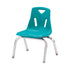 Offex 10""H School Kids Stack Chair with Chrome Plated Legs Teal