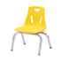 Offex 10""H School Kids Stack Chair with Chrome Plated Legs Yellow