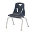 Offex 10""H School Kids Stack Chair with Chrome Plated Legs Navy