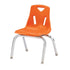 Offex 10""H School Kids Stack Chair with Chrome Plated Legs Orange