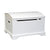 Little Colorado Kids Keepsake Toy Storage Captains Chest Solid White