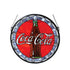 21""Wx21""H Coca-Cola Bottle Cap Medallion Stained Glass Window