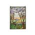 29""Wx40""H Tiffany Magnolia & Iris Stained Glass Window