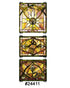 14""Wx39""H Solstice 3 Piece Stained Glass Window