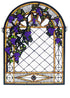 16""W X 22""H Grape Diamond Trellis Stained Glass Window