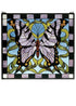 25""W X 23""H Butterfly Stained Glass Window