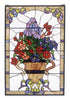 24""W X 36""H Floral Arrangement Stained Glass Window