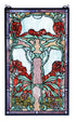 15""W X 25""H Nouveau Lily Stained Glass Window