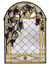 24""W X 36""H Grape Diamond Trellis Stained Glass Window