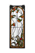 9""W X 25""H Cat & Tulips Stained Glass Window