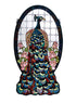 20""W X 38""H Peacock Profile Stained Glass Window