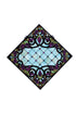 25.5""W X 25.5""H Jeweled Grape Stained Glass Window-Aqba Purple Xag 59 Bl