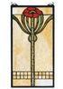 11""W X 20""H Parker Poppy Stained Glass Window