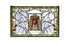 28""W X 18""H Pack Basket Stained Glass Window