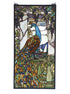 15""W X 30""H Tiffany Peacock Wisteria Stained Glass Window