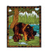 25""W X 30""H Brown Bear Stained Glass Window