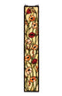 7""W X 37""H Tiffany Poppy Stained Glass Window