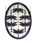 22""W X 30""H Dragonflies Oval Stained Glass Window