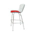 Chrome Wire Barstool - Red