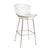 Chrome Wire Barstool - White