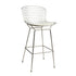Chrome Wire Barstool - White