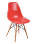 Paris Tower Side Chair Wood Leg 2-Pack 2-Pack - Red