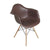 Paris Tower Arm Chair Wood Leg 2-Pack - Chocolate