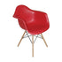 Paris Tower Arm Chair Wood Leg 2-Pack - Red