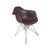 Paris Tower Arm Chair Chrome Leg 2-Pack - Chocolate