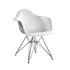 Paris Tower Arm Chair Chrome Leg 2-Pack - White