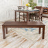 WE Furniture 48"" Homestead Simple Durable Wood Veneer Dining Bench - Walnut