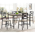 WE Furniture 5-Piece Angle Iron Wood Dining Set - Driftwood