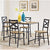 WE Furniture 5-Piece Angle Iron Wood Dining Set - Barnwood