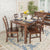 WE Furniture Homestead 7 Piece Wood Dining Set - Walnut