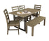 WE Furniture Madison 6 Piece Wood Dining Set - Aged Grey