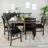 WE Furniture Madison 7 Piece Wood Dining Set - Aged Grey/Black