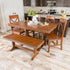 WE Furniture Millwright 6 Piece Wood Dining Set - Antique Brown