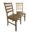 Wood Ladder Back Dining Chair Set of 2 - Aged Grey